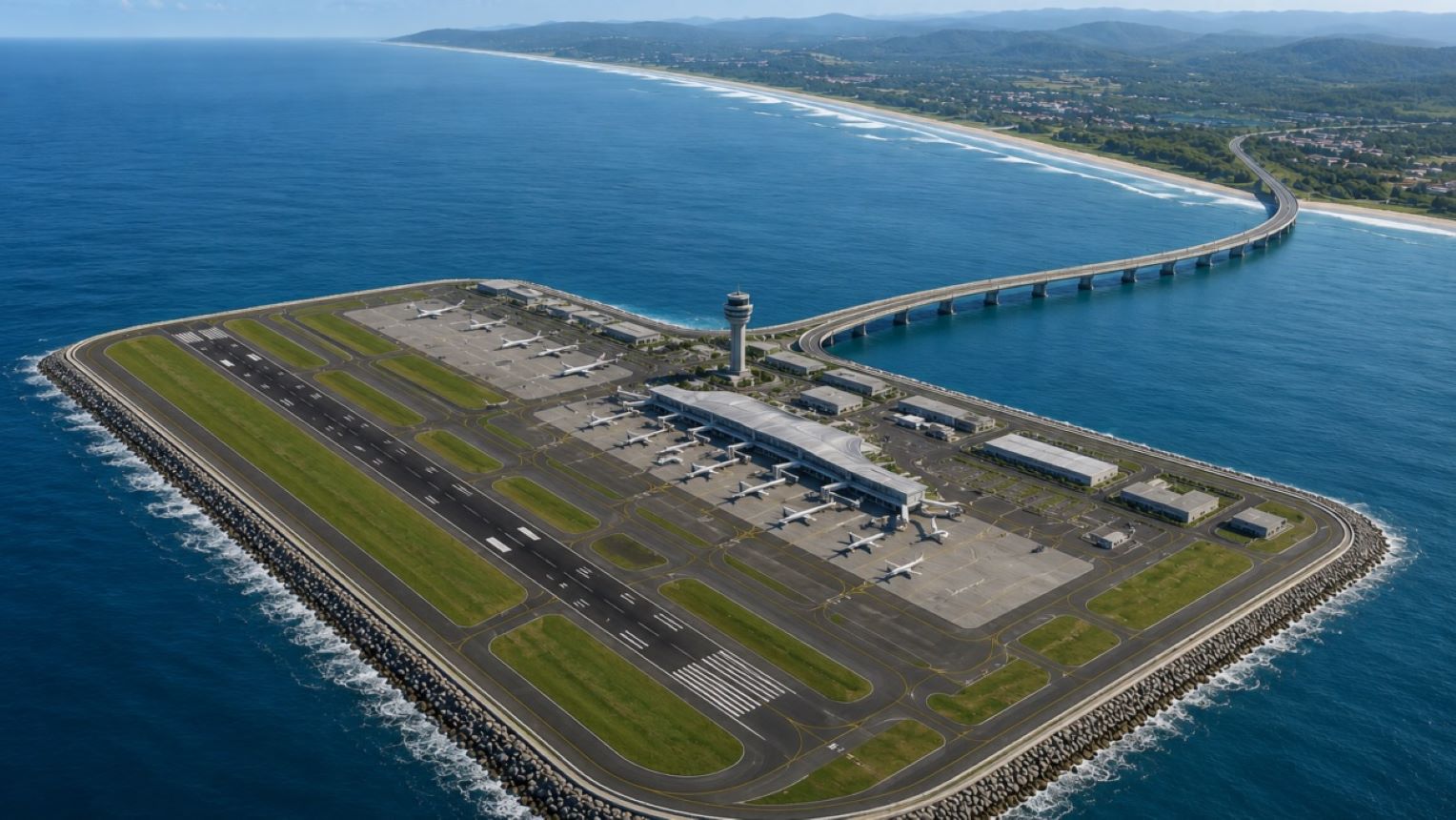 India has approved the preparation of a Detailed Project Report (DPR) for its first offshore airport in Maharashtra
